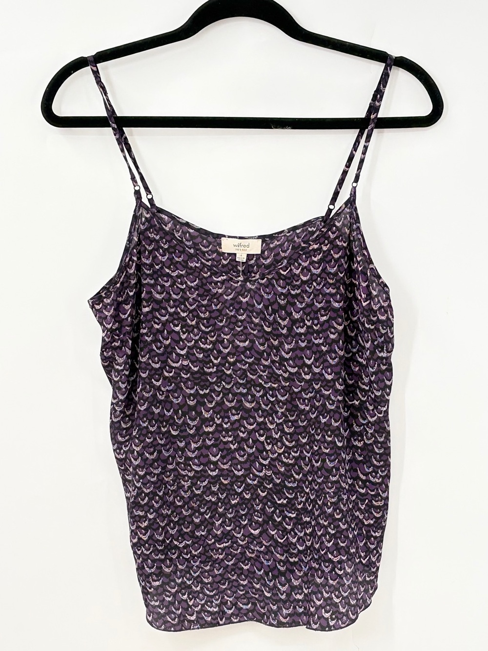 Wilfred Silk Purple Patterned Camisole